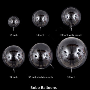 10インチ18インチ24インチ36インチヘリウムクリアバブルバルーン広口ボボバルーン結婚式の誕生日用品の詰め物ギフト - Product Image 4