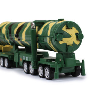 Chất lượng cao 1:64 Diecast quân đội xe tải quân sự xe hơi âm thanh pullback kim loại DF-31A tên lửa khởi động xe đồ chơi mô hình - Product Image 3