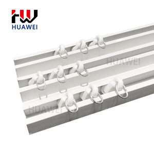 รางม่านสามช่องแบนสีขาวของหัวเว่ยรางม่านโลหะผสมสามแถวแบบปรับแต่งได้ - Product Image 6