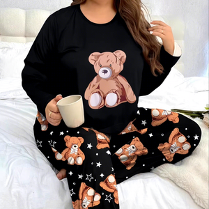 Meilleures ventes transfrontalières : Pyjama court sexy et décontracté à manches longues pour femme, style européen et américain, collection automne-hiver - Product Image 1