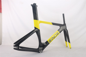 Winowsports Carbon theo dõi Khung Carbon BSA sợi đua theo dõi xe đạp frameset cố định bánh xe đạp khung Phụ tùng xe đạp - Product Image 2