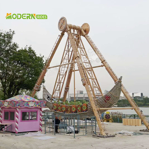 Fabricant chinois de manèges de parc d'attractions en fibre de verre en forme de bateau pirate, pour intérieur/extérieur, à vendre pour utilisation dans les centres commerciaux, capacité de 32 personnes. - Product Image 3
