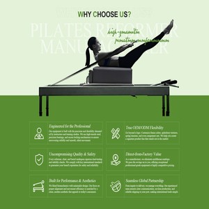 Méga Reformer Pilates certifié CE, fabriqué en usine ISO, haute capacité, avec cadre à forte charge, pour l'approvisionnement commercial <span class=keywords><strong>de</strong></span> fitness - Product Image 6