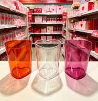 Ensemble de verres à shot en plastique en forme de cœur, 14 oz, mini-gobelets à thème amour pour la Saint-Valentin, fête romantique, célébration