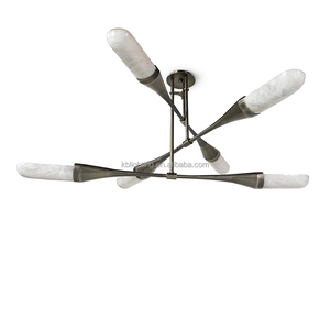 Lustre moderne <span class=keywords><strong>en</strong></span> pierre naturelle, abat-jour <span class=keywords><strong>en</strong></span> <span class=keywords><strong>albâtre</strong></span> espagnol, luminaires de plafond pour salon - Product Image 2