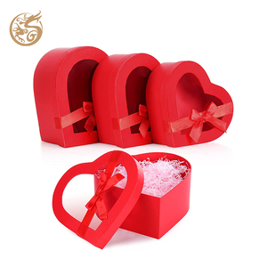 Wholesale High Quality Custom Logo Heart Shape Box For Flower Luxury Heart Flower Gift Box