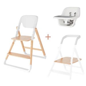 Chaise haute bébé convertible 3 en 1 en bois, siège d'alimentation réglable avec plateau et <span class=keywords><strong>ceinture</strong></span> de sécurité pour les tout-petits, les enfants, la salle à manger, l'utilisation à domicile - Product Image 5