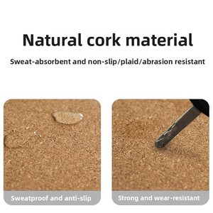 Tapete de Meditación Extra Grande Personalizable de Doble Cara Antideslizante y Ecológico, Tapete de <span class=keywords><strong>Yoga</strong></span> de Corcho Natural y Caucho de 140 CM - Product Image 5