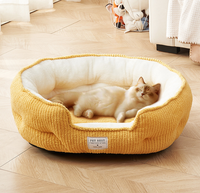 Lit pour chat semi-fermé, tendance sur internet, pour toutes les saisons, lavable et chaud pour l'hiver