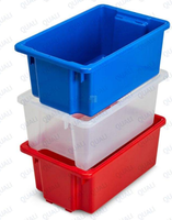 Caisse en plastique empilable et colorée Quali pour les besoins d'entreposage et de supermarché