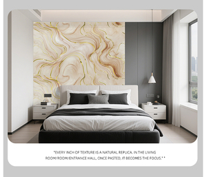 Azulejo de cerámica de PVC autoadhesivo con estampado de mármol de lámina dorada, revestimiento de paredes impermeable <span class=keywords><strong>para</strong></span> decoración de cocina y hogar - Product Image 6