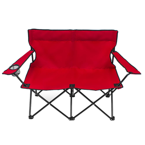 Portable pliable lits extérieure pique-nique oxford plage causeuse pliant couple <span class=keywords><strong>2</strong></span> homme double doublé double chaise de <span class=keywords><strong>camping</strong></span> avec porte-gobelet - Product Image 2