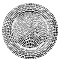 Assiette de service de luxe en métal martelé plaqué or, élégante et ronde, pour décoration de mariage et événements gastronomiques, personnalisable