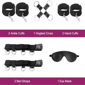 Ensemble de jouets pour adultes de taille réglable multicolore sous le lit Kit de sangles romantiques Bondage avec poignets et chevilles - Product Image 6