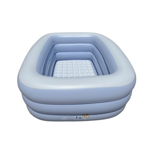 สระว่ายน้ำเป่าลม PVC สำหรับกลางแจ้ง เหมาะสำหรับเด็กเล็ก เด็กโต ทารก และผู้ใหญ่ สระว่ายน้ำเป่าลมสำหรับครอบครัว - Product Image 4