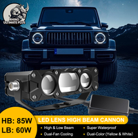Nouveau projecteur LED de calandre découpé au laser 85-60W, feux auxiliaires LED ultra-lumineux pour modification extérieure de voitures et motos