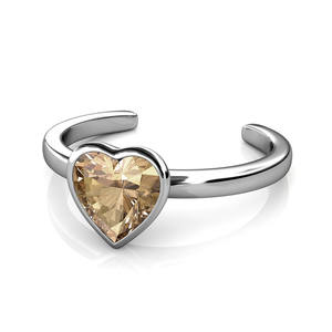 Anello di Design colorato a forma di cuore dasini impreziosito da cristalli <span class=keywords><strong>Swarovski</strong></span> <span class=keywords><strong>argento</strong></span> Sterling 925 Liebe anello per regalo - Product Image 6