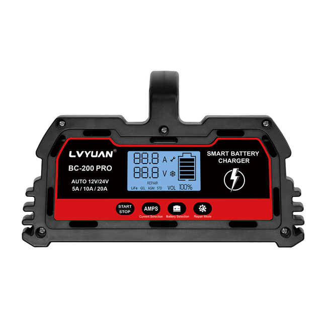 Automatic 12v 24v Car Start Stop Lithium Battery Charger 10a 15a 20a 25a 30a Adjustable Current Agm Lifepo4 Battery Charger