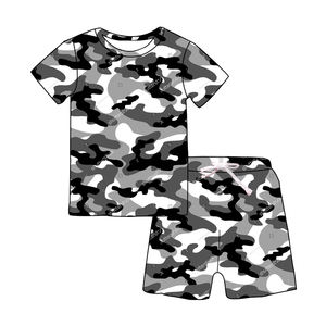 Setelan Kaos Lengan Pendek Anak Laki-laki Terbaru Pakaian Musim Panas Gaya Kasual Celana Pendek Bahan Katun Pakaian Anak Laki-laki Longgar - Product Image 3