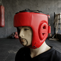 Couvre-chef de boxe professionnel en cuir PU, Design personnalisé, pour entraînement, win, protection de tête MMA, OEM, nouveau
