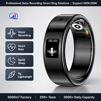 Bague connectée OEM : Suivi de la fréquence cardiaque, enregistrement vocal, contrôle à distance, modes sportifs, suivi du sommeil et programmes de bien-être