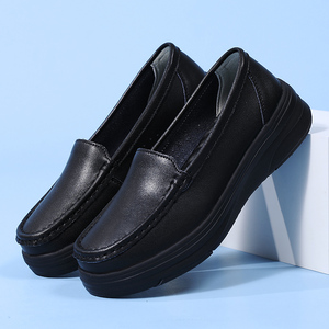 <span class=keywords><strong>Scarpe</strong></span> <span class=keywords><strong>da</strong></span> Infermiere con Suola in Pelle Morbida, Comode, Antiscivolo, Traspiranti, Nere, con Suola Spessa, Ideali per il Lavoro - Product Image 5