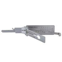 Juego de ganzúas y decodificadores Lishi 2 en 1 (modelos SS001 SS002 SS003) plateado