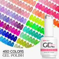 Vernis à ongles gel haute pigmentation 15 ml, longue tenue, finition brillante, séchage UV, professionnel, pour nail art