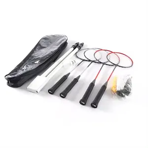 China 4 player professional shuttlecock poles net bag custom wholesale sport badminton racket