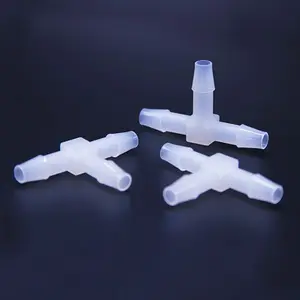 Fábrica 1/4 "PVDF tipo T articulações conector do tubo de plástico comum