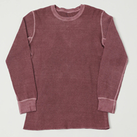 Vêtements d'hiver personnalisés, sweat-shirts délavés à l'acide, 100% coton, tricot gaufré, chemises thermiques à manches longues, chemise délavée à l'acide
