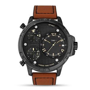 Reloj Time Traveler de 52 mm con Logotipo Personalizado, Mecánico Automático, Tres Zonas Horarias, Superluminoso, Reloj de Pulsera para Hombre - Product Image 1
