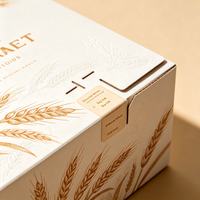 Boîte d'emballage pour flocons d'avoine de taille personnalisée, écologique, impression CMYK, boîte en papier alimentaire pour céréales de petit-déjeuner, emballage de flocons d'avoine