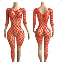 Costumes sexy ELITES avec taxes incluses, tenue de strip-teaseuse ornée de diamants, vêtements de performance, vêtements de danse exotique en résille
