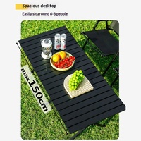 Leichter Tragbarer Aluminium-Klapptisch für Reisen, Camping, Freizeit, Picknick, Quadratischer Tisch, Nachtmarktstand-Ausrüstung