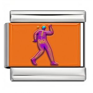 Pulsera <span class=keywords><strong>de</strong></span> dijes estilo italiano del Día <span class=keywords><strong>de</strong></span> <span class=keywords><strong>Muertos</strong></span> Mexicano, <span class=keywords><strong>de</strong></span> acero inoxidable galvanizado, soldada, DIY, con efecto <span class=keywords><strong>de</strong></span> goteo <span class=keywords><strong>de</strong></span> aceite, proveedor mayorista - Product Image 5