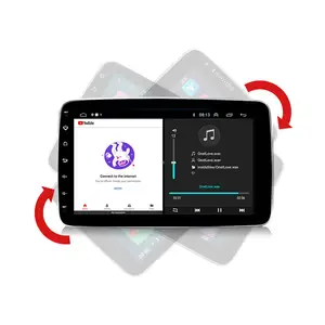 Ucuz fiyat 2din 9/10 inç evrensel android araba radyo otomatik gps navigasyon ile elektrikli ayarlanabilir 90 derece ekran