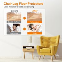 Protections de pieds de chaise en silicone et feutre pour éviter les rayures au sol et réduire le bruit