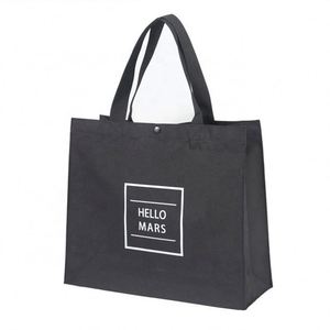 Sac de courses pliable en tissu Oxford 900D écologique, grande capacité, pour supermarché, sac de courses noir en Oxford avec logo - Product Image 1