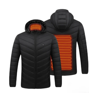 Fabricant de vêtements, veste d'hiver personnalisée, sweat-shirt à capuche pour homme, veste coupe-vent avec chauffage électrique USB, veste de sécurité. - Product Image 1