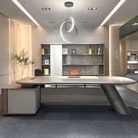 Bureau de direction moderne en bois de qualité E0 en forme de L avec rangement, garantie 5 ans - Conception ergonomique en métal durable et écologique