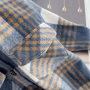 Mode bébé fille garçon chemise à carreaux veste enfant chemise en laine épaisse tenue ample hiver printemps automne bébé vêtements décontractés 1-8 ans - Product Image 2