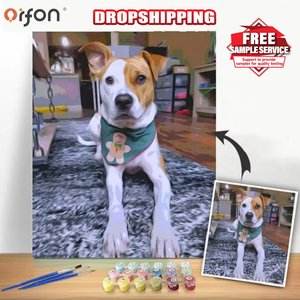 Orfon Fabrikası Dropshipping DIY Sayılarla Boyama Kitleri - Özel Evcil Hayvan Portresi Sanatı Kişiselleştirilmiş Köpek Boyama El Sanatları Malzemeleri - Product Image 1