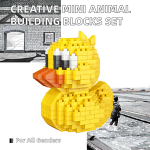 Serie creativa Mini Animal Building Block Puzzle simpatico topo di plastica pappagallo anatra Set regalo educativo - Product Image 2
