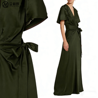 Robe longue d'été élégante et respirante pour femme, col rond, coupe ajustée, taille naturelle, écologique, haute qualité