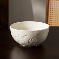Vaisselle de mariage de restaurant de luxe, bol à salade en céramique blanche avec motif de coquillage d'étoile de mer, assiettes à steak, service de vaisselle en porcelaine