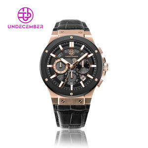 12 월 도매 스포츠 쿼츠 시계 5ATM 방수 스테인레스 스틸 쿼츠 시계 크로노 그래프 손목 시계 - Product Image 1