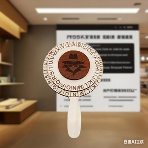 All-Ages Super Secret <strong>Spy</strong> and Detective Decoder Wheel Eco-Friendly Birch Wood DIY Home Decoration Gift for Christmas - Product Image 2