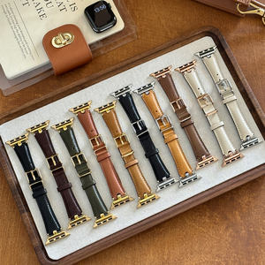 Correa de Reloj de Cuero Vintage de Alta Calidad, Ancho de Banda de 22 mm, Hebilla de Pasador para Serie 9 <span class=keywords><strong>SE</strong></span> 7 8 Ultra 2 40-49 mm - Product Image 1