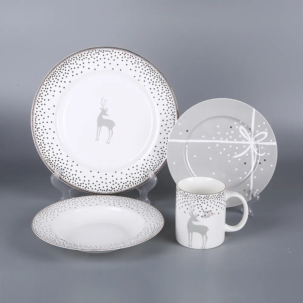 Ausgezeichnete keramik geschirr abendessen set porzellan set von porzellan geschirr 16 pcs neue bone china dinner set